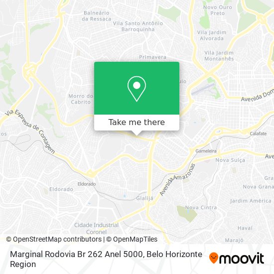 Marginal Rodovia Br 262 Anel 5000 map
