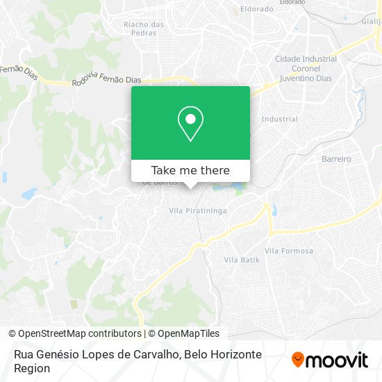 Rua Genésio Lopes de Carvalho map
