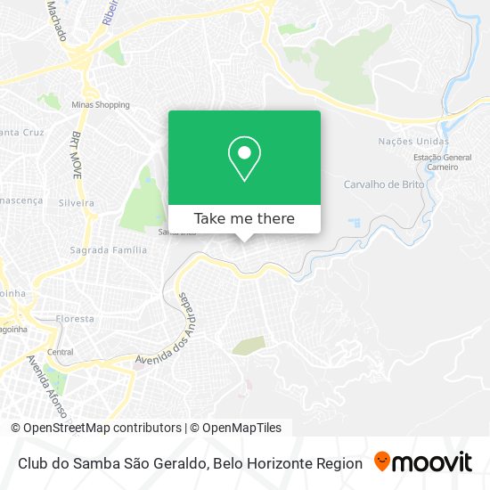 Club do Samba São Geraldo map