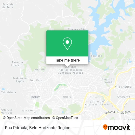 Rua Primula map