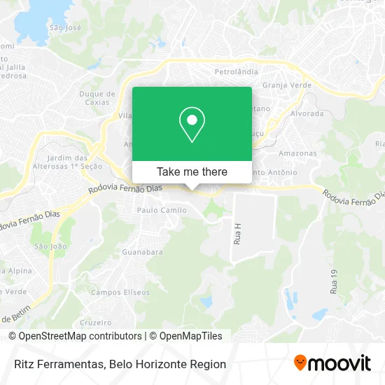 Ritz Ferramentas map