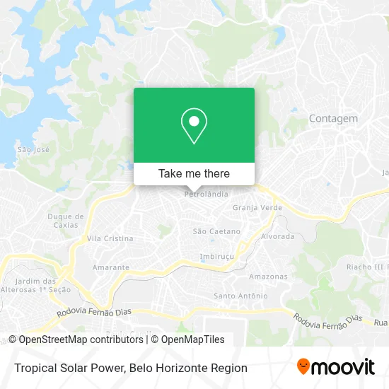 Tropical Solar Power map