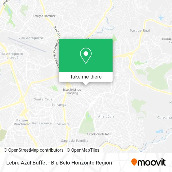 Lebre Azul Buffet - Bh map
