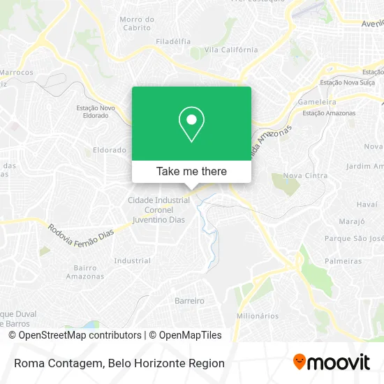 Roma Contagem map