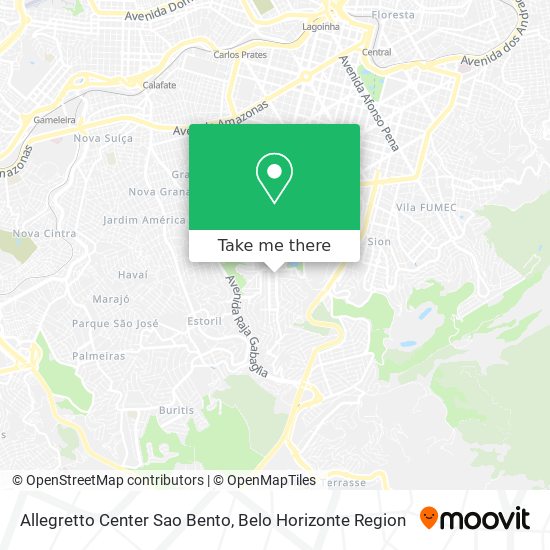 Allegretto Center Sao Bento map