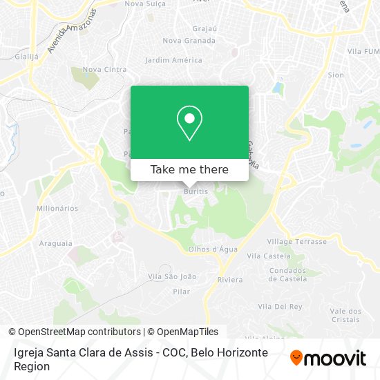 Igreja Santa Clara de Assis - COC map