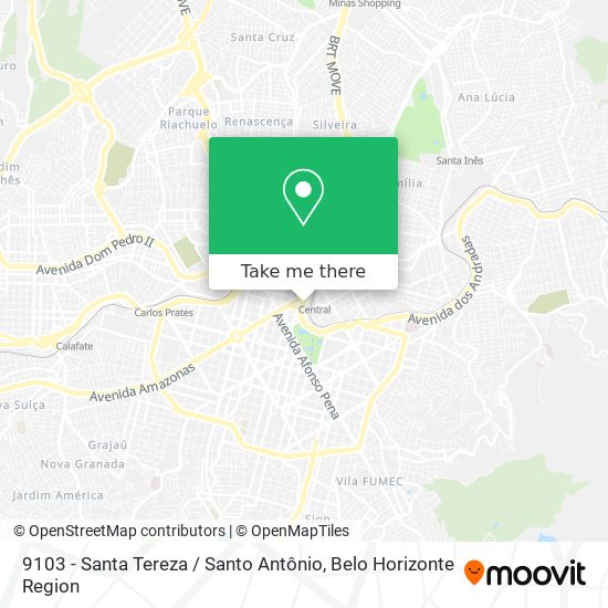 9103 - Santa Tereza / Santo Antônio map