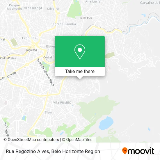 Rua Regozino Alves map