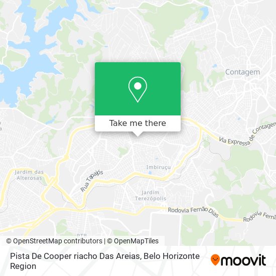 Pista De Cooper riacho Das Areias map