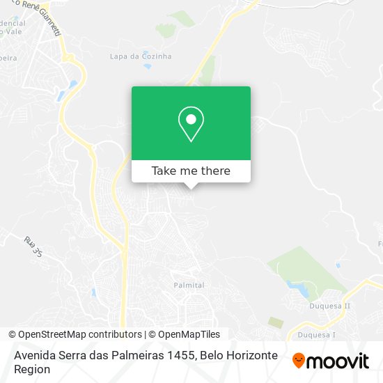 Avenida Serra das Palmeiras 1455 map