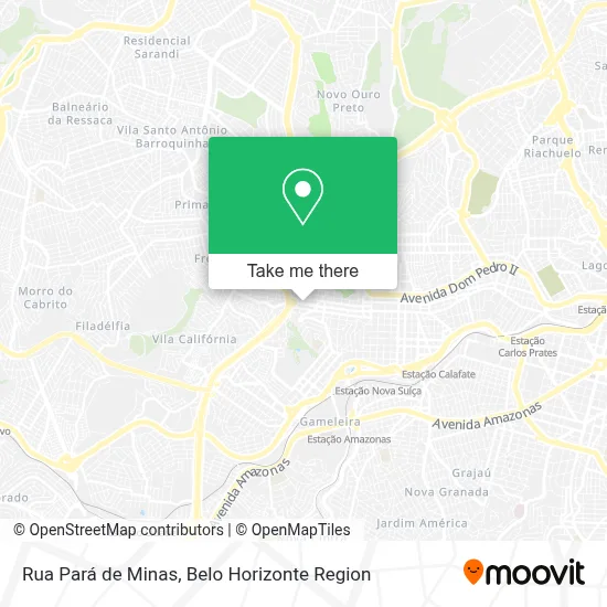 Rua Pará de Minas map