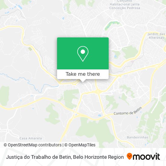 Justiça do Trabalho de Betin map