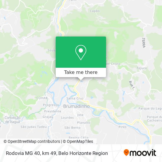 Rodovia MG 40, km 49 map