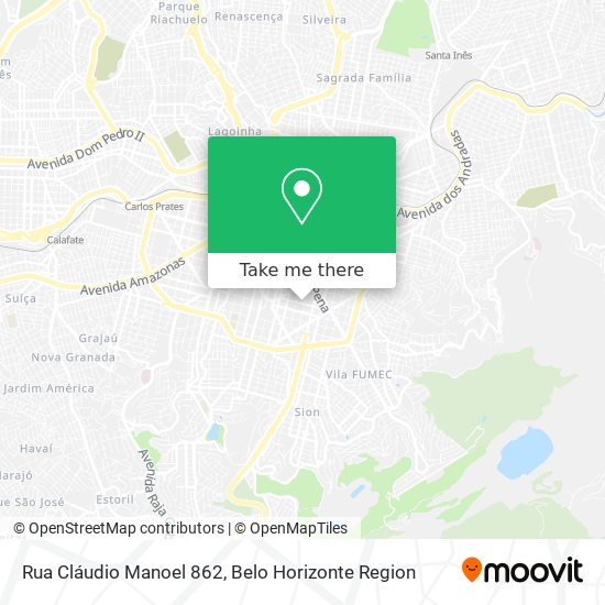 Mapa Rua Cláudio Manoel 862