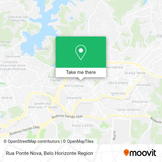 Rua Ponte Nova map
