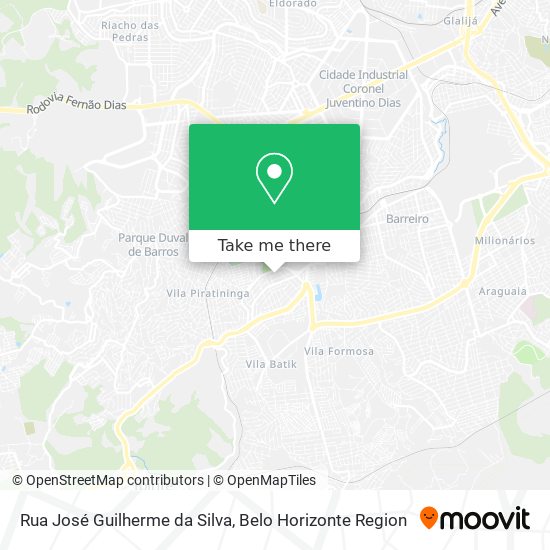 Rua José Guilherme da Silva map