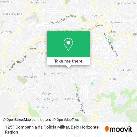 Mapa 125ª Companhia da Polícia Militar