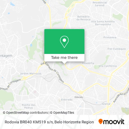 Rodovia BR040 KM519 s/n map