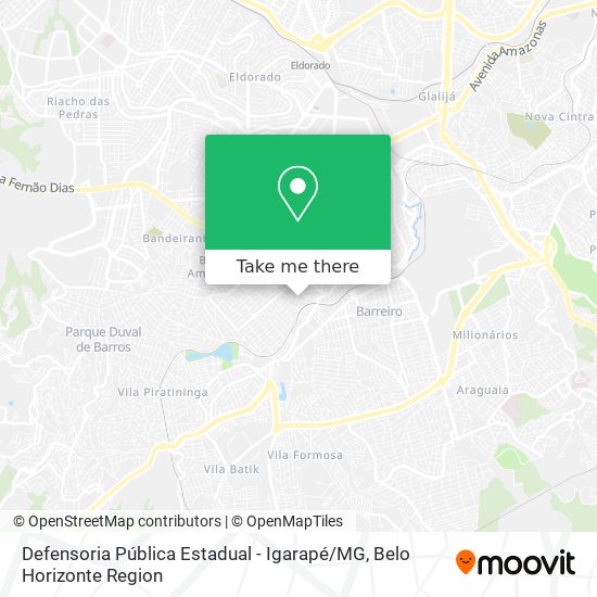 Defensoria Pública Estadual - Igarapé / MG map