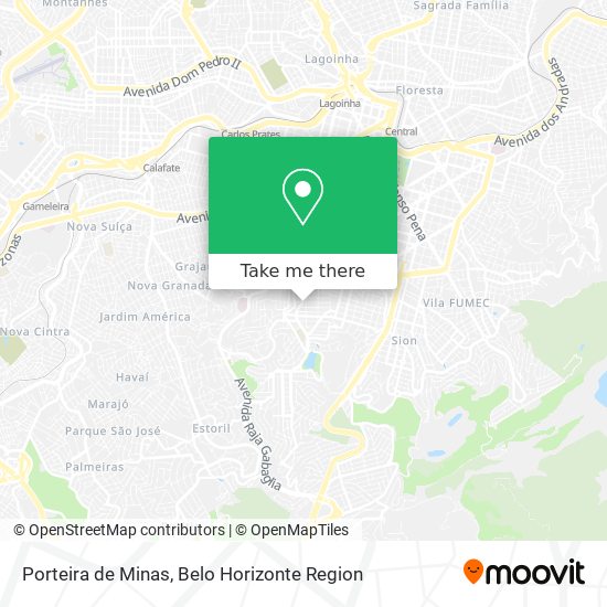 Porteira de Minas map