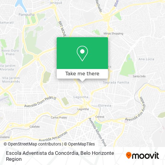 Mapa Escola Adventista da Concórdia