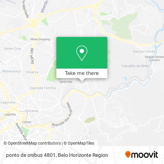 Mapa ponto de onibus 4801