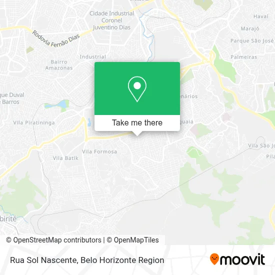 Rua Sol Nascente map