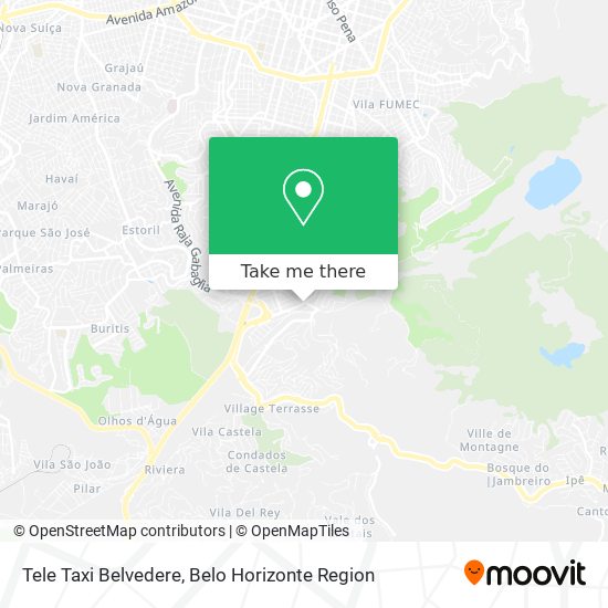 Mapa Tele Taxi Belvedere