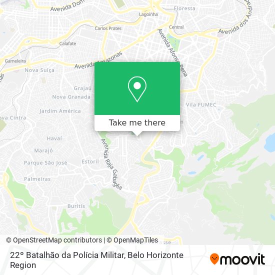 22º Batalhão da Polícia Militar map