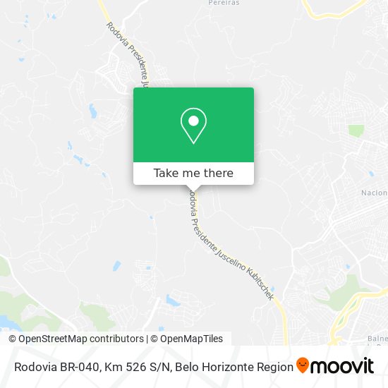 Rodovia BR-040, Km 526 S/N map