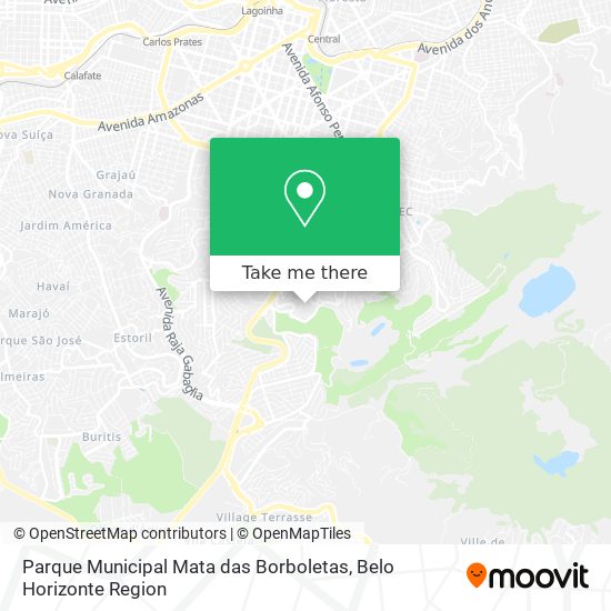 Parque Municipal Mata das Borboletas map