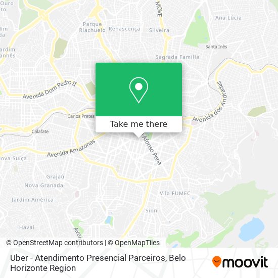 Uber - Atendimento Presencial Parceiros map