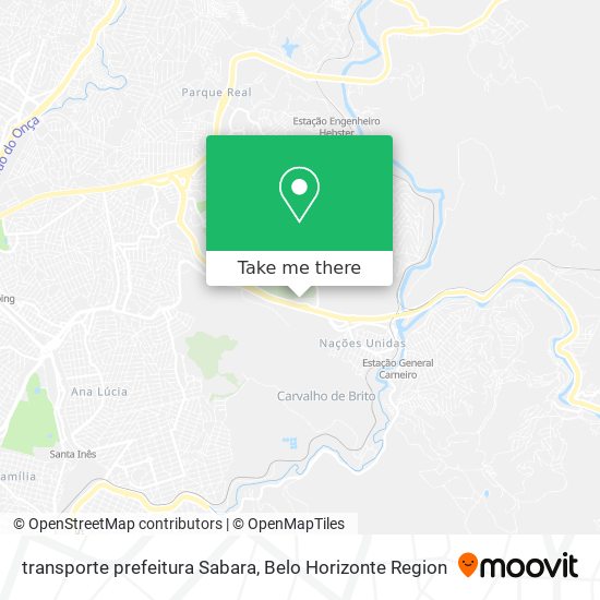 transporte prefeitura Sabara map