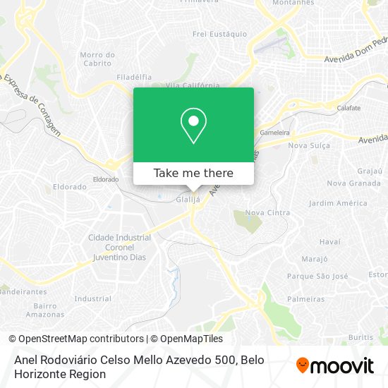 Anel Rodoviário Celso Mello Azevedo 500 map