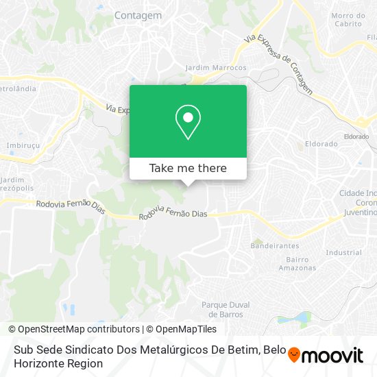 Sub Sede Sindicato Dos Metalúrgicos De Betim map