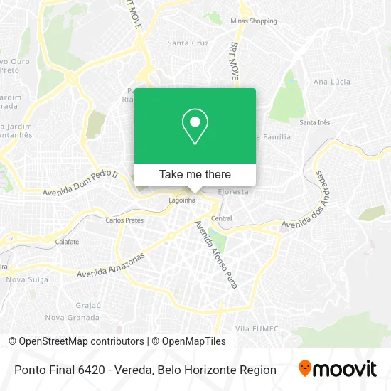Ponto Final 6420 - Vereda map