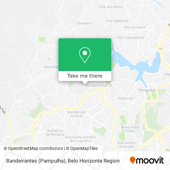 Bandeirantes (Pampulha) map