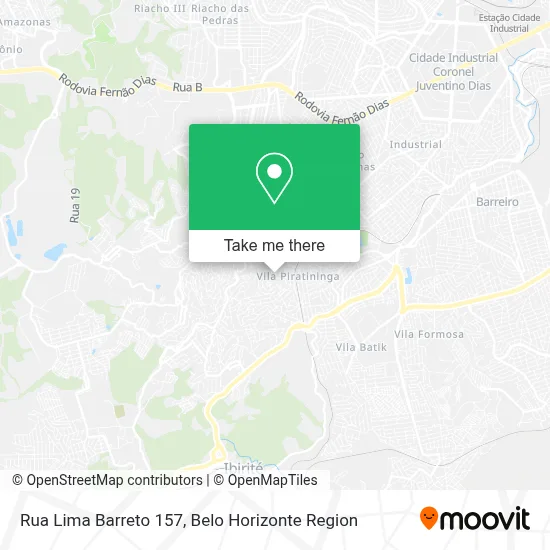 Rua Lima Barreto 157 map