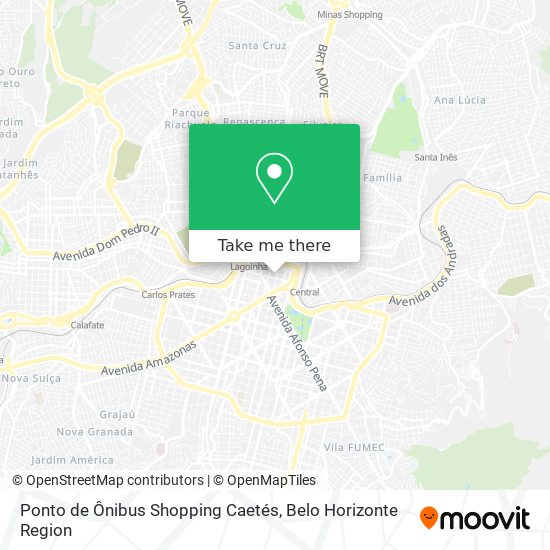 Mapa Ponto de Ônibus Shopping Caetés