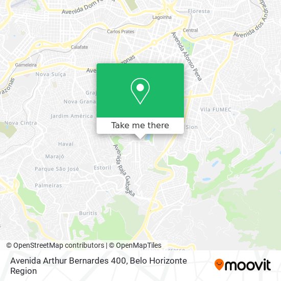 Mapa Avenida Arthur Bernardes 400