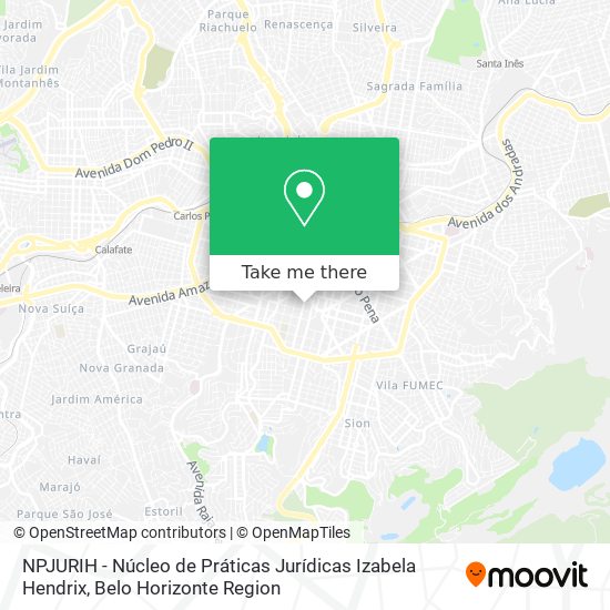 NPJURIH - Núcleo de Práticas Jurídicas Izabela Hendrix map