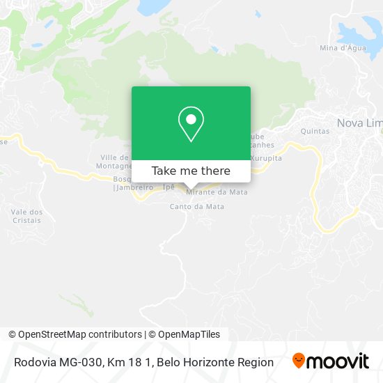 Rodovia MG-030, Km 18 1 map