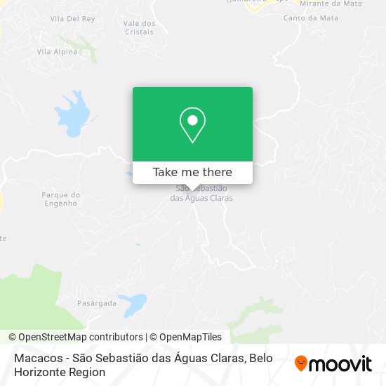 Macacos - São Sebastião das Águas Claras map