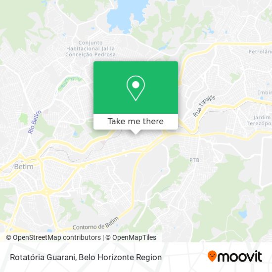 Rotatória Guarani map