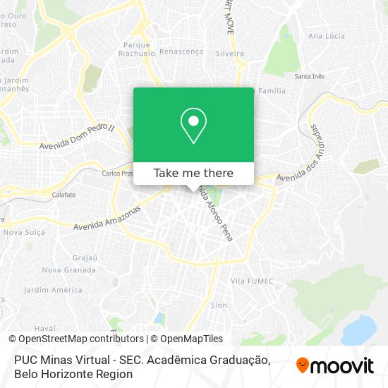 PUC Minas Virtual - SEC.  Acadêmica Graduação map