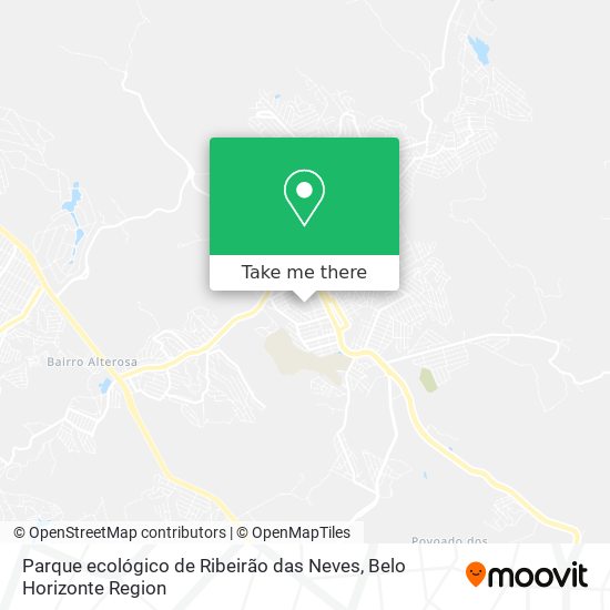 Parque ecológico de Ribeirão das Neves map