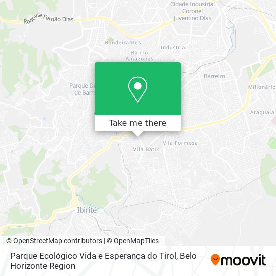 Parque Ecológico Vida e Esperança do Tirol map
