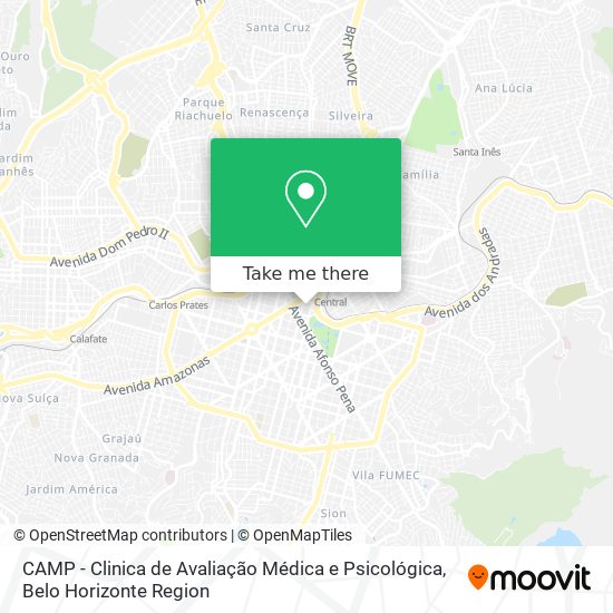 CAMP - Clinica de Avaliação Médica e Psicológica map
