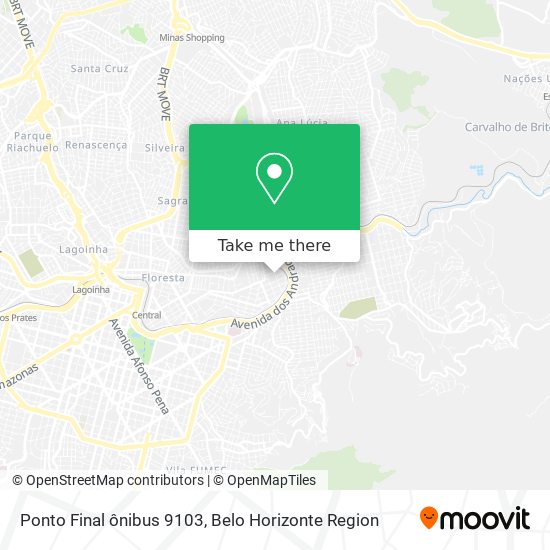 Ponto Final ônibus 9103 map