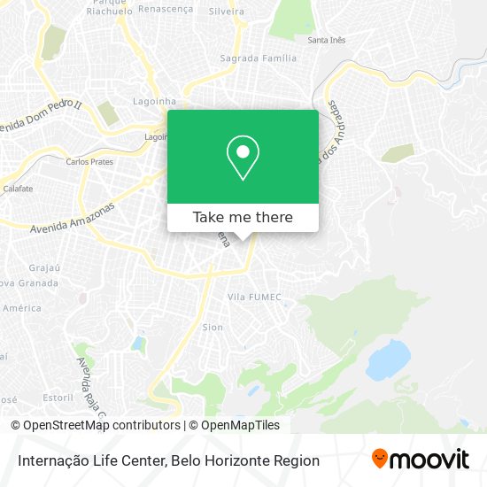 Internação Life Center map